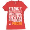 Strong Independent Motivated Pisces Ladies Fitted T-Shirt