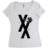 mgk t xx shirt flower black rose Women's Triblend Scoop T-shirt