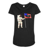 Astronaut Celebrating Independence  Day at 1776 Maternity Scoop Neck T-shirt