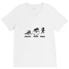 swim bike and run V-Neck Tee