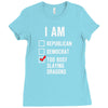 republican, democrat, busy slaying dragons fantasy Ladies Fitted T-Shirt