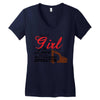 Just A Girl In Love With Her Heavy Equıpment Operator Women's V-Neck T-Shirt