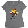 pizza smoking (2) Women's Triblend Scoop T-shirt
