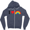 I Love Lgbt Zipper Hoodie