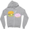 cheeseburger pranks doughnut Zipper Hoodie