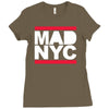 mad nyc new york city run fashion baseball jersey Ladies Fitted T-Shirt
