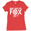 what does the fox say Ladies Fitted T-Shirt