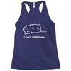 i can't adult today white logo Racerback Tank