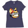 halftone fox (regular) Ladies Fitted T-Shirt
