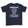 Super November Girl Youth Tee