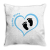Baby Boy with Heart Any Name Customized Throw Pillow