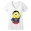 minion parody superman Women's V-Neck T-Shirt