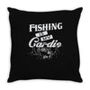 fishing is my cardio Throw Pillow