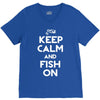 keep calm and fish on V-Neck Tee