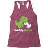 daddysaurus dinosaur dino Racerback Tank