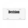decision License Plate