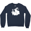 rude, rabbits humping,funny Crewneck Sweatshirt