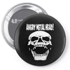 angry metal head Pin-back button