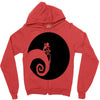 nightmare before christmas black logo Zipper Hoodie
