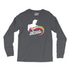 totally straight funny rainbow unicorn gay pride novelty fashion Long Sleeve Shirts