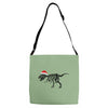 t rex skeleton santa claus Adjustable Strap Totes