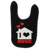 new i love house Baby Bibs
