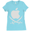 apple pirate Ladies Fitted T-Shirt