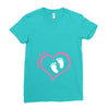 Custom baby girl name maternity design Ladies Fitted T-Shirt
