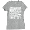 arguing with a psych major Ladies Fitted T-Shirt