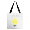 lit af kawaii light bulb Tote Bags