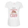 camping lady Maternity Scoop Neck T-shirt
