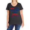 idk not trump though 2016 Ladies Curvy T-Shirt