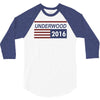 underwood 2016 flag house of cards 3/4 Sleeve Shirt