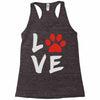 love dog paw Racerback Tank