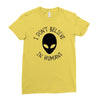 i don't believe in humans Ladies Fitted T-Shirt