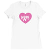 Hope. Breast Cancer Awareness Ladies Fitted T-Shirt
