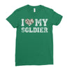 i love my soldier hunter camouflage Ladies Fitted T-Shirt