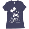 mouse screen print Ladies Fitted T-Shirt