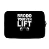 bro do you even lift baseball raglan Laptop sleeve