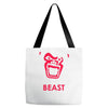 instinct attention gorilla beast Tote Bags