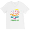 caring for animals isn't what i do it's who i am V-Neck Tee