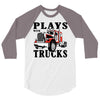 plays with trucks family matching 3/4 Sleeve Shirt