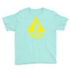 caution shapes being thrown printed Youth Tee