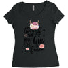 Though She Be But Little She Is Fierce Women's Triblend Scoop T-shirt