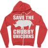 save the chubby unicorns Zipper Hoodie