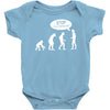 banksy funny human evolution indie Baby Bodysuit