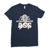Careful I Already Kicked Cancer Ass Ladies Fitted T-Shirt