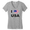 i love usa Women's V-Neck T-Shirt
