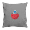 Mars and Astronaut Throw Pillow