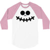 pumpkin funny face 3/4 Sleeve Shirt